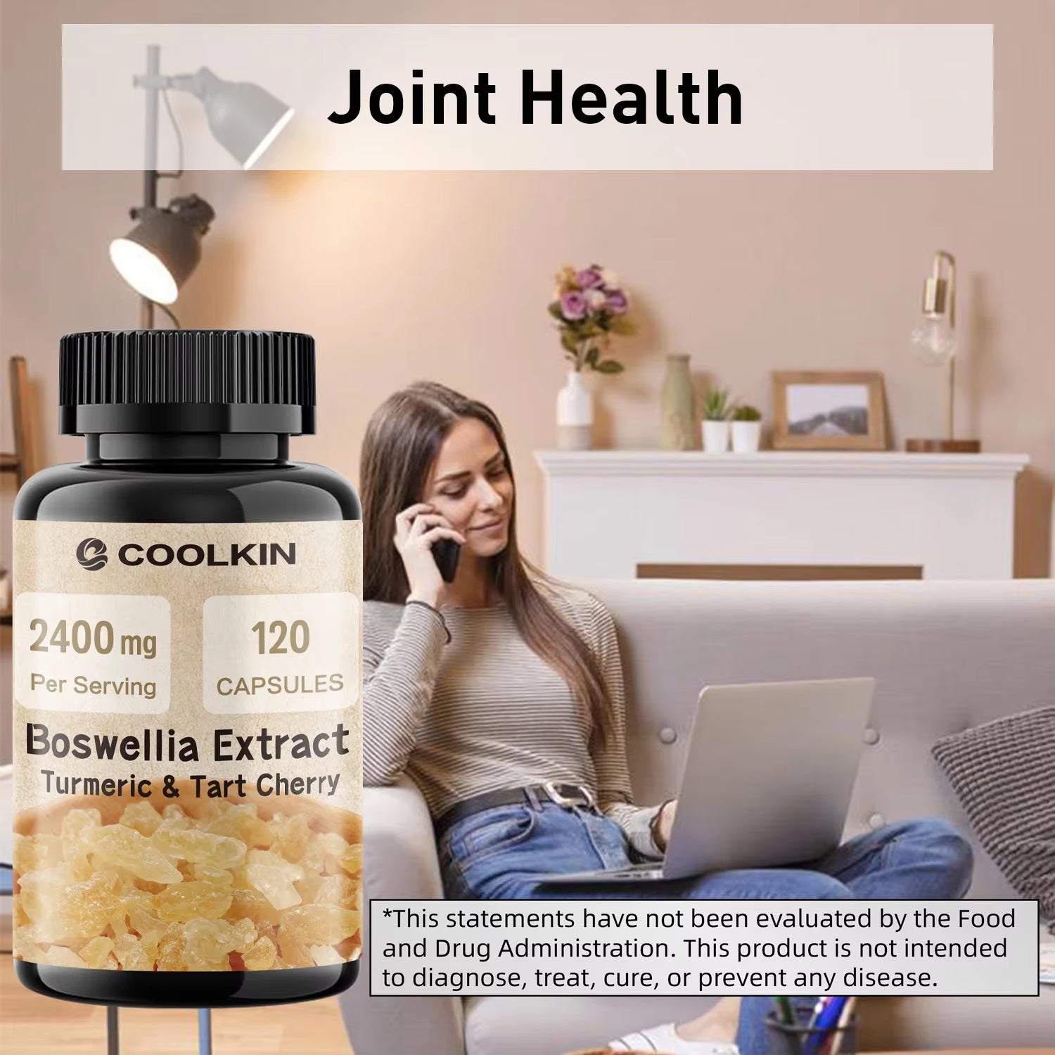 Boswellia Extract - Supports Joint Health, Relieves Joint Pain, Improve Joint Mobility and Comfort - 120 Capsules