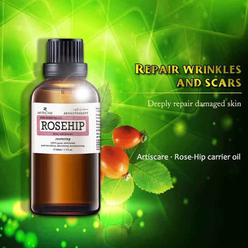 Natural Jojoba Oil Rose Hip Oil Sweet Almond Base Oil for Moisturizing Wrinkles Skin Care Massage Essential Oil